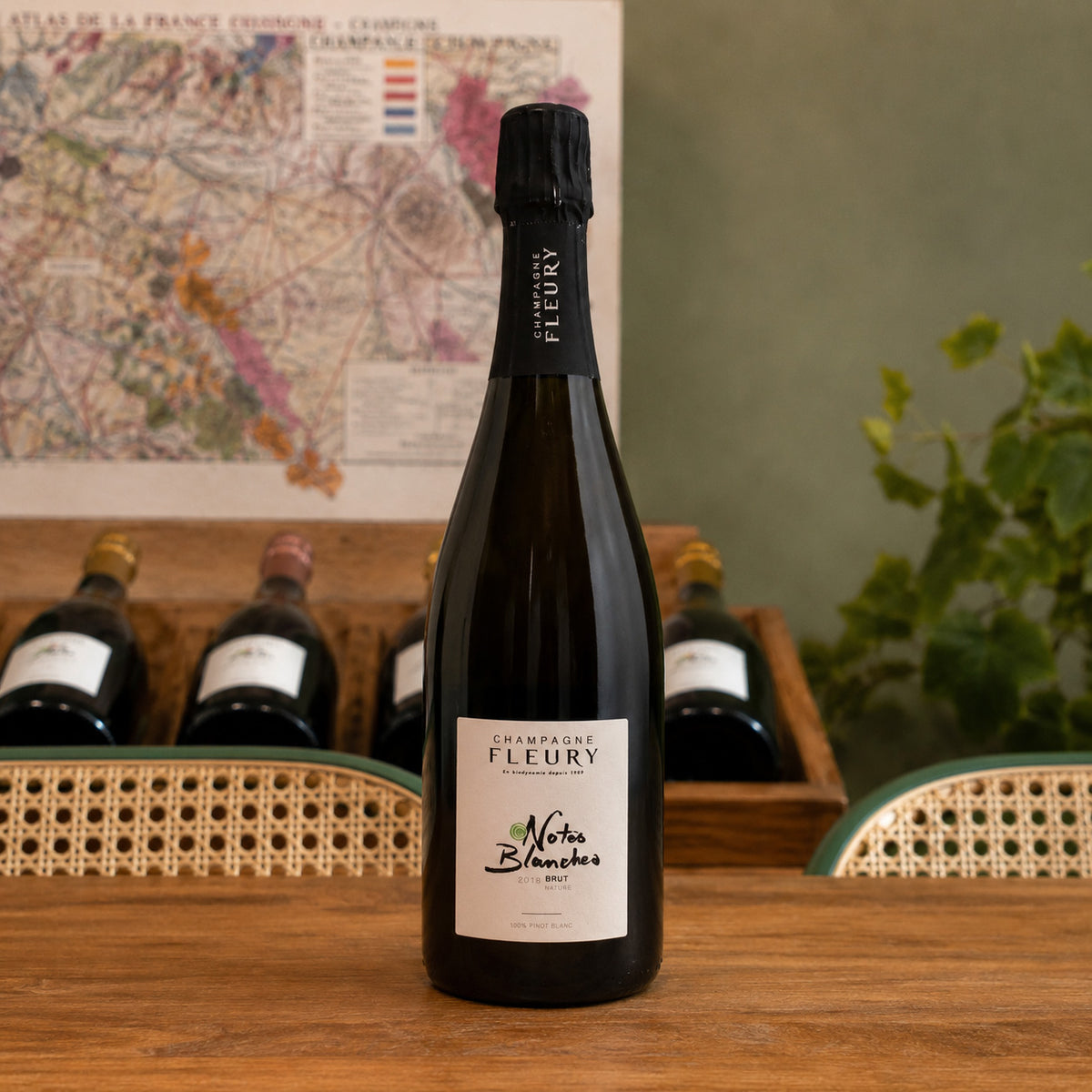 Bouteille de champagne Fleury Notes Blanches 2018 – Blanc de Blancs