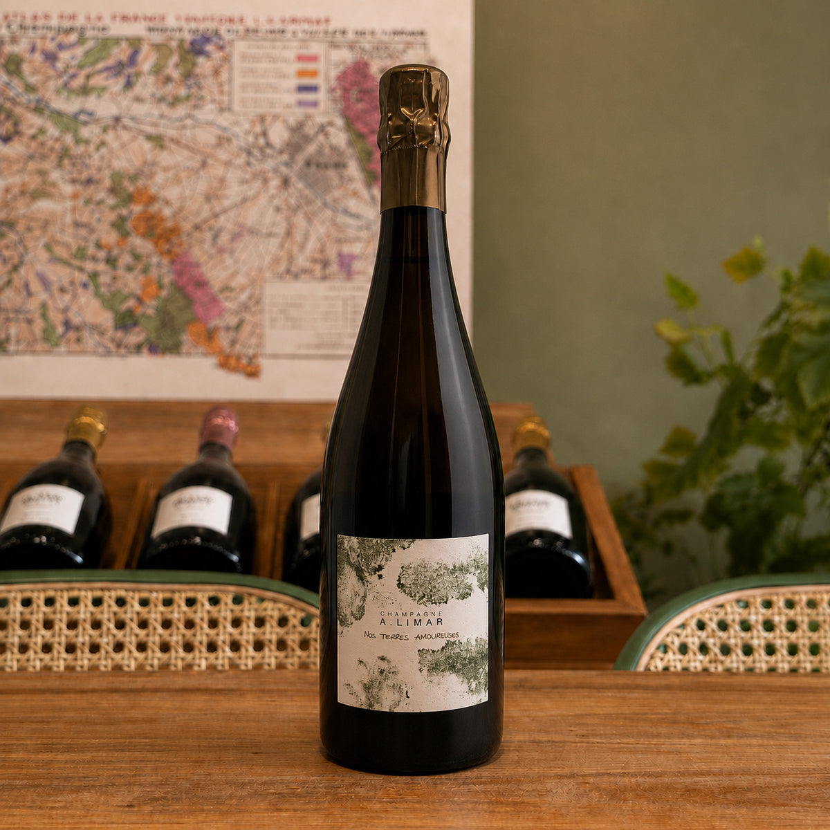 Bouteille de champagne A. Limar Nos Terres Amoureuses 2022 – Blanc de Noirs