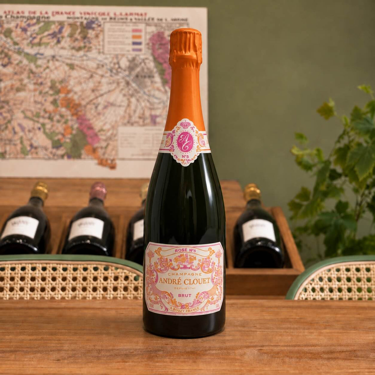Bouteille de champagne André Clouët Rosé N°5