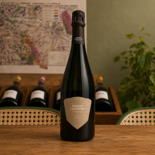 Bouteille de champagne Aurore Casanova Oger, Grand Cru – Blanc de Blancs