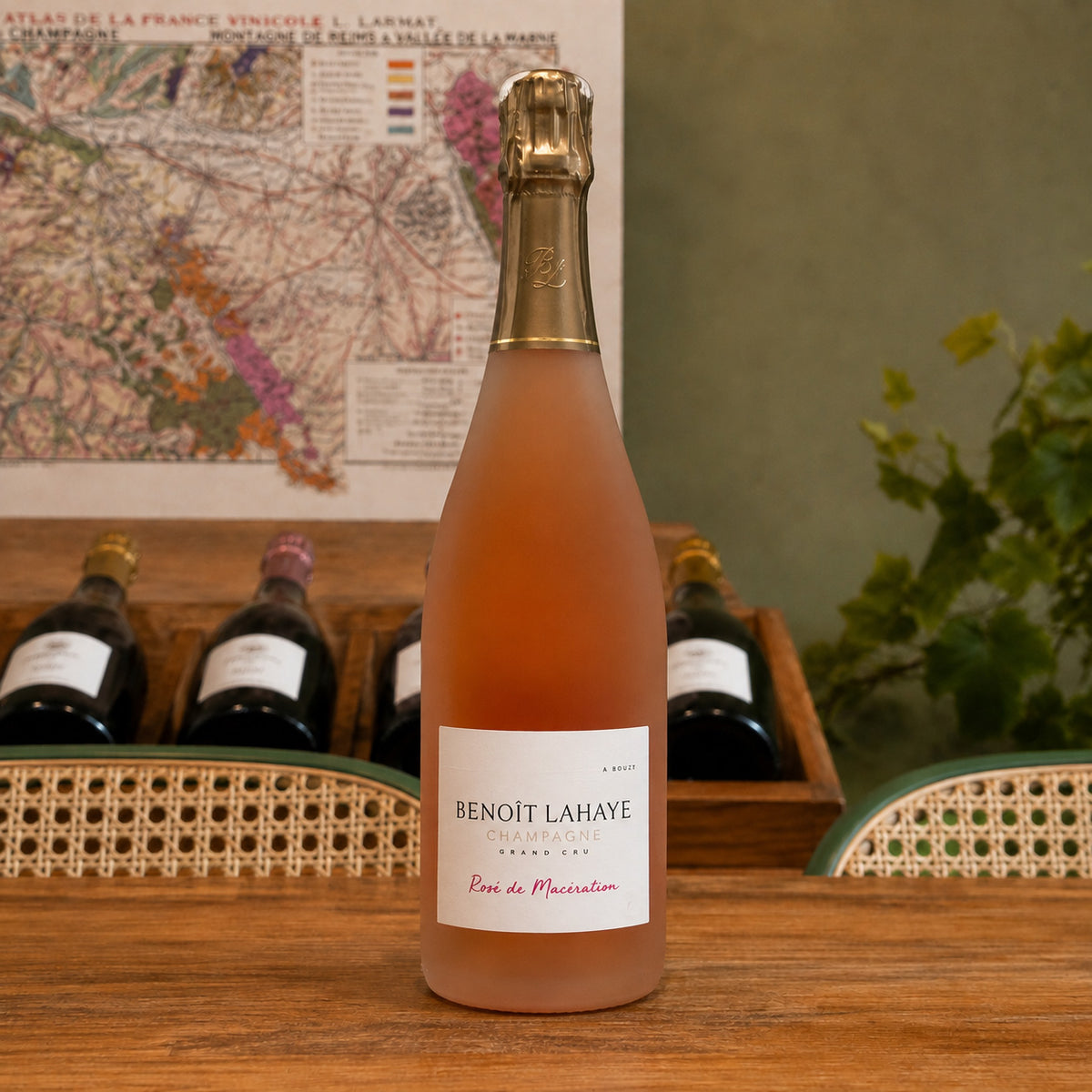 Bouteille de champagne Benoît Lahaye Rosé de Macération