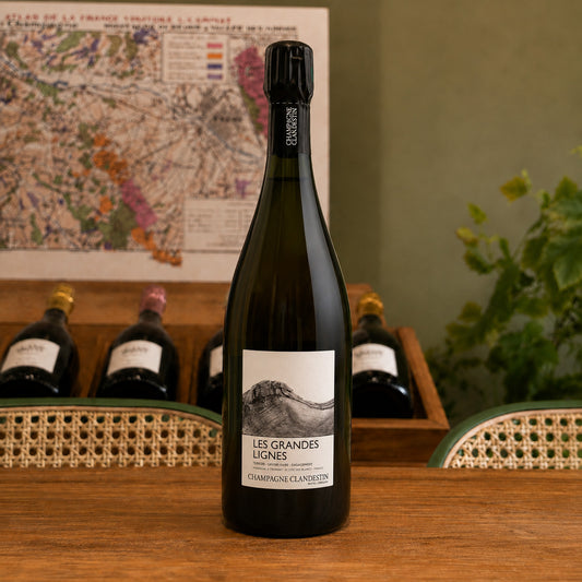Bouteille de champagne Clandestin Les Grandes Lignes, Blanc de Blancs 2020