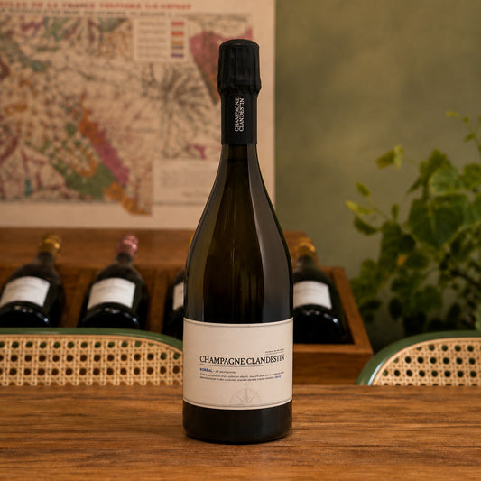 Bouteille de champagne Clandestin Les Semblables Boréal 2022 – Blanc de Noirs