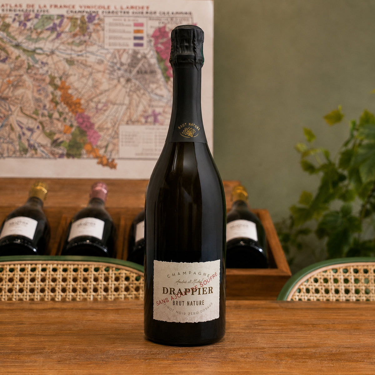 Bouteille de champagne Drappier Brut Nature Sans Ajout de Soufre – Blanc de Noirs