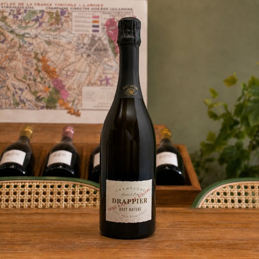 Bouteille de champagne Drappier Brut Nature Sans Ajout de Soufre – Blanc de Noirs