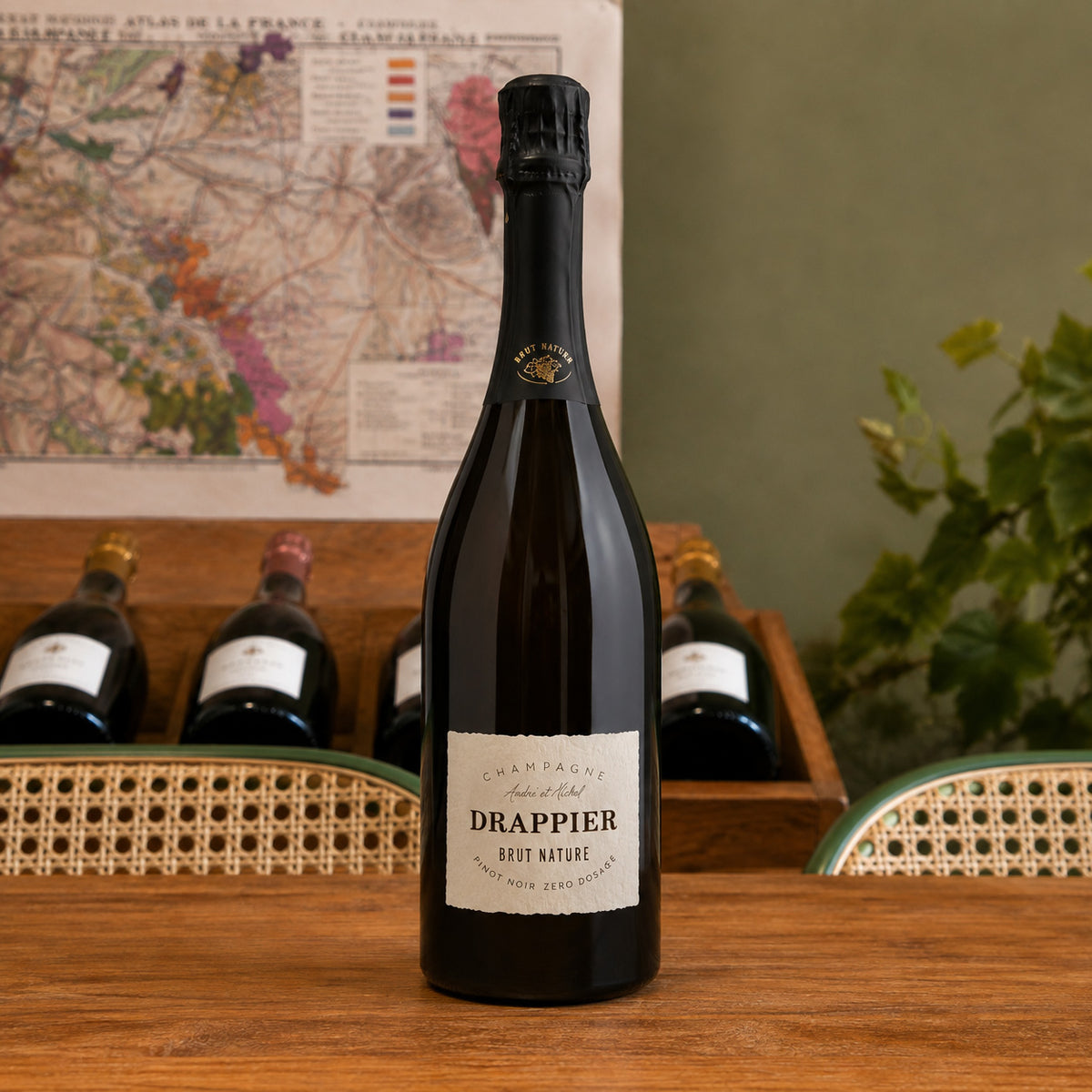 Bouteille de champagne Drappier Brut Nature – Blanc de Noirs
