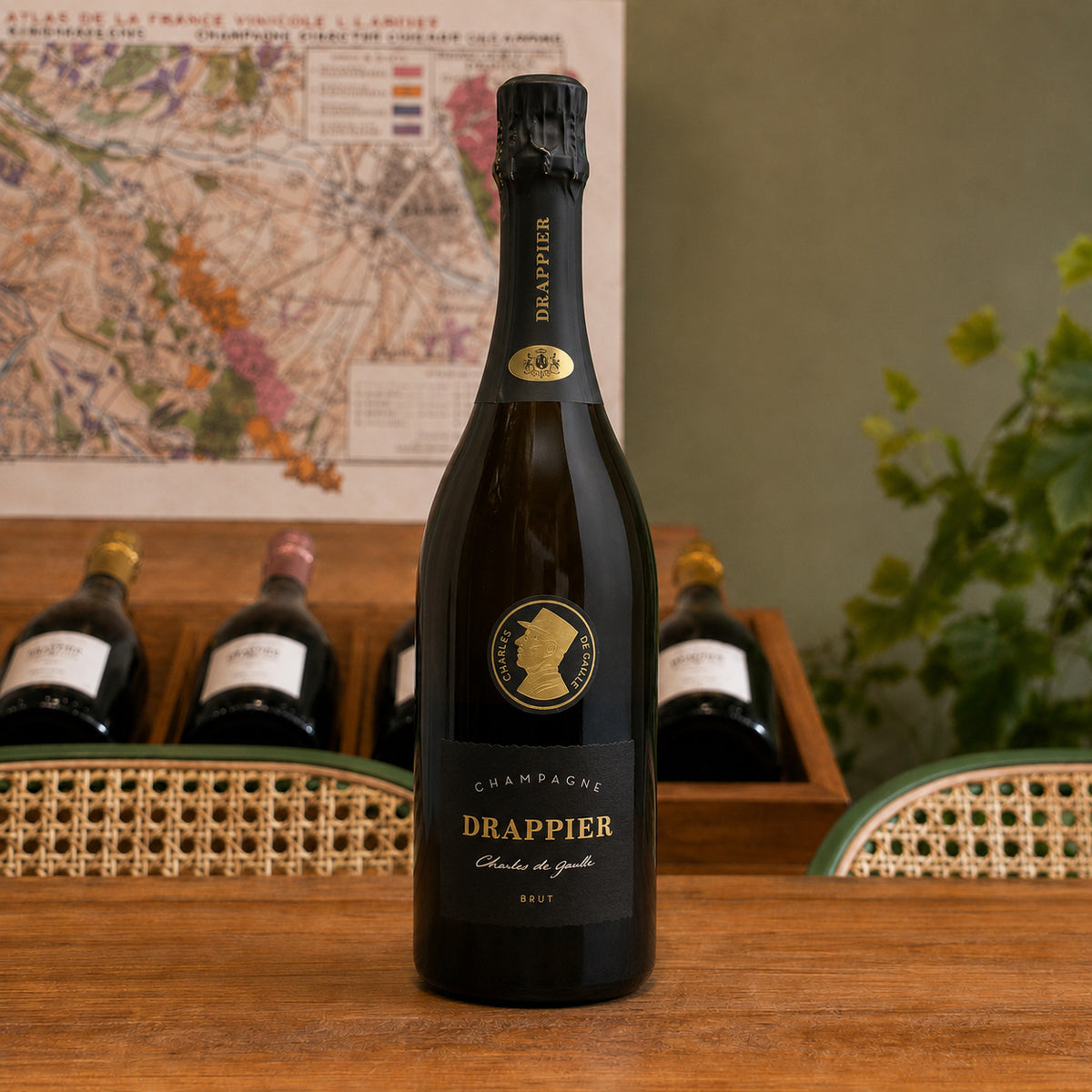 Bouteille de champagne Drappier Charles de Gaulle – Assemblage