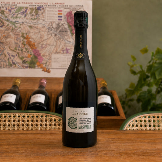 Bouteille de champagne Drappier Clarevallis – Assemblage
