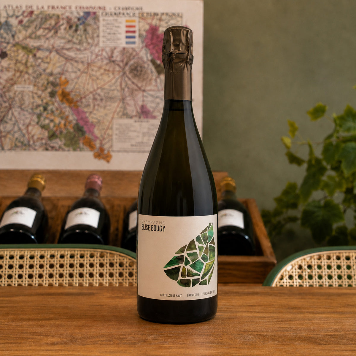 Bouteille de champagne Élise Bougy Chétillon de Haut, Grand Cru – Blanc de Blancs