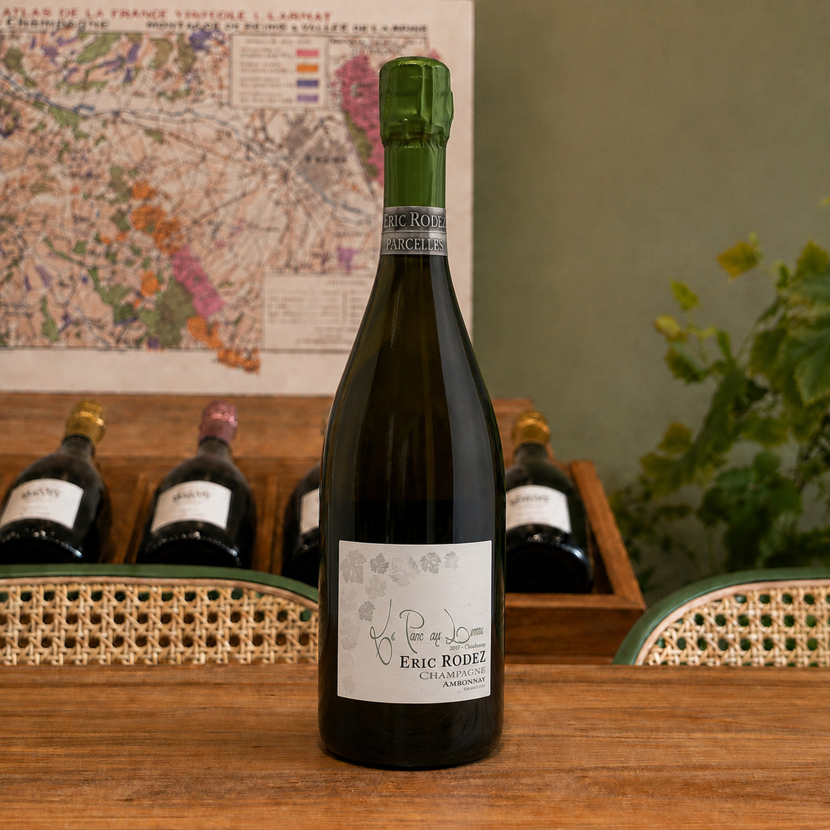 Bouteille de champagne Éric Rodez La Pierre aux Larrons, Grand Cru 2019 – Blanc de Blancs
