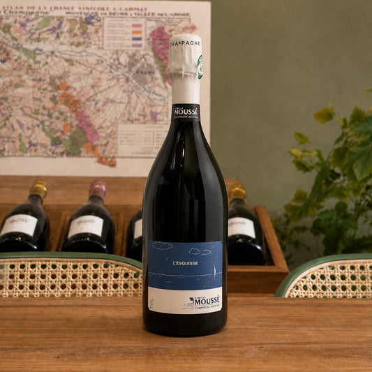 Bouteille de champagne Famille Moussé L'Équisse Blanc de Noirs