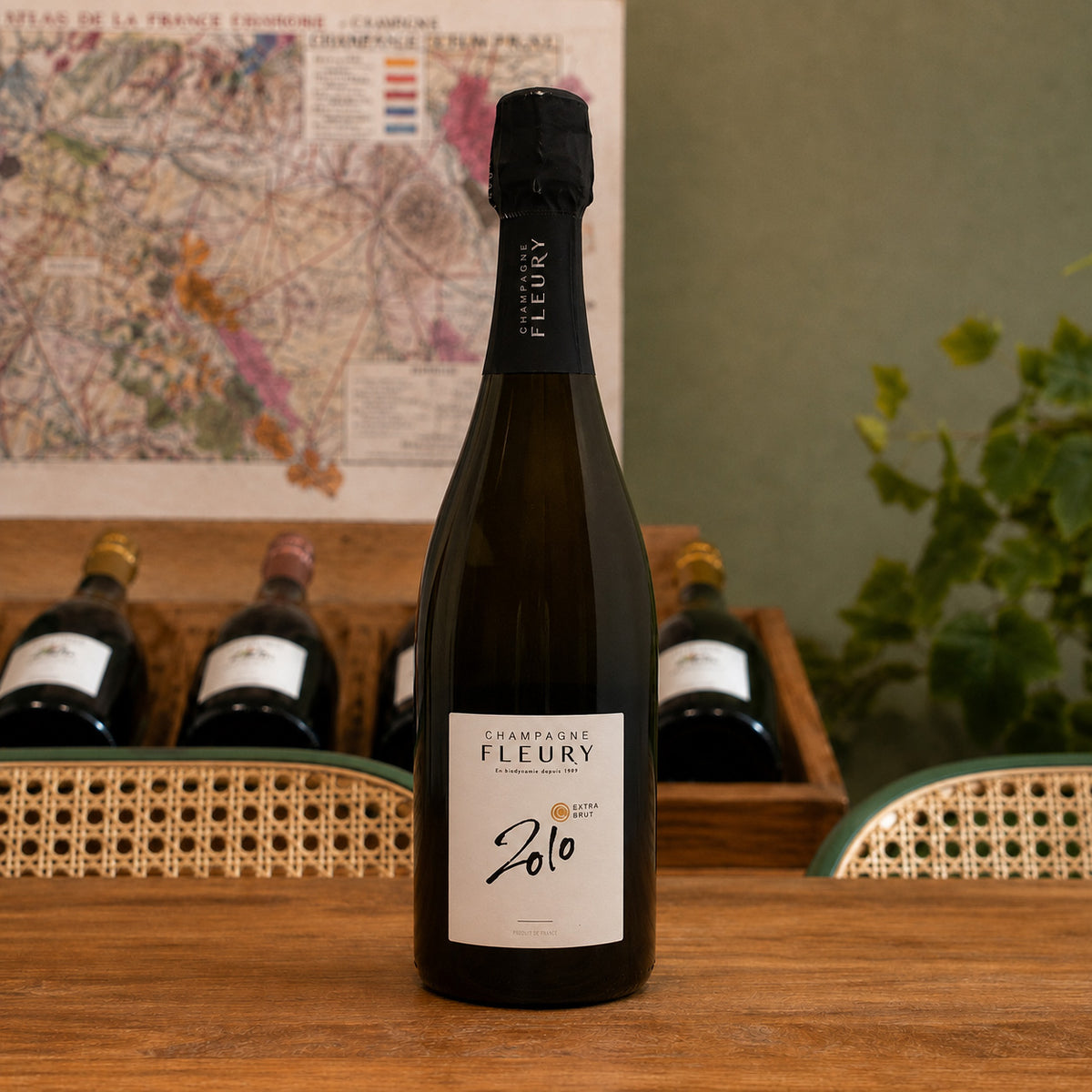 Bouteille de champagne Fleury Millésime 2010 – Assemblage