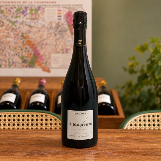 Bouteille de champagne Huré Frères 4 Éléments, Pinot Noir 2019 – Blanc de Noirs