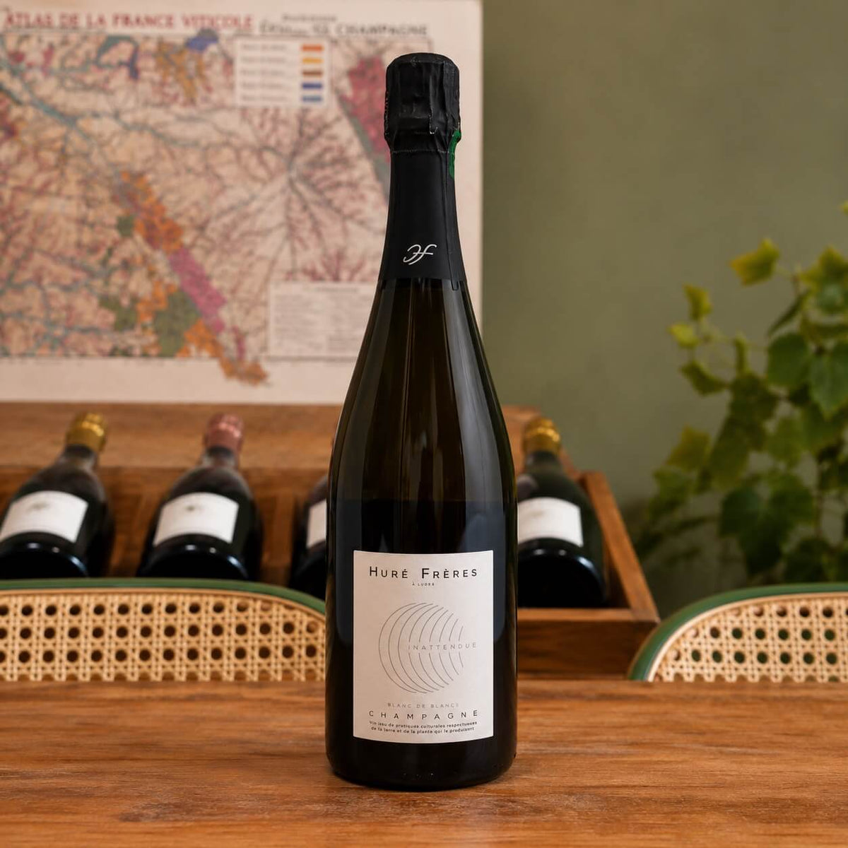 Bouteille de champagne Huré Frères Inattendue, Blanc de Blancs 2019