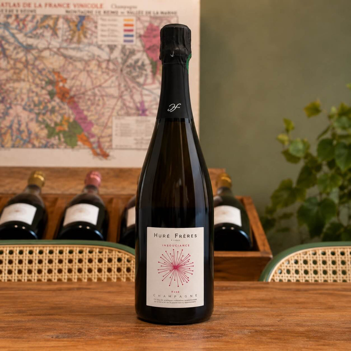 Bouteille de champagne Huré Frères Insouciance Rosé